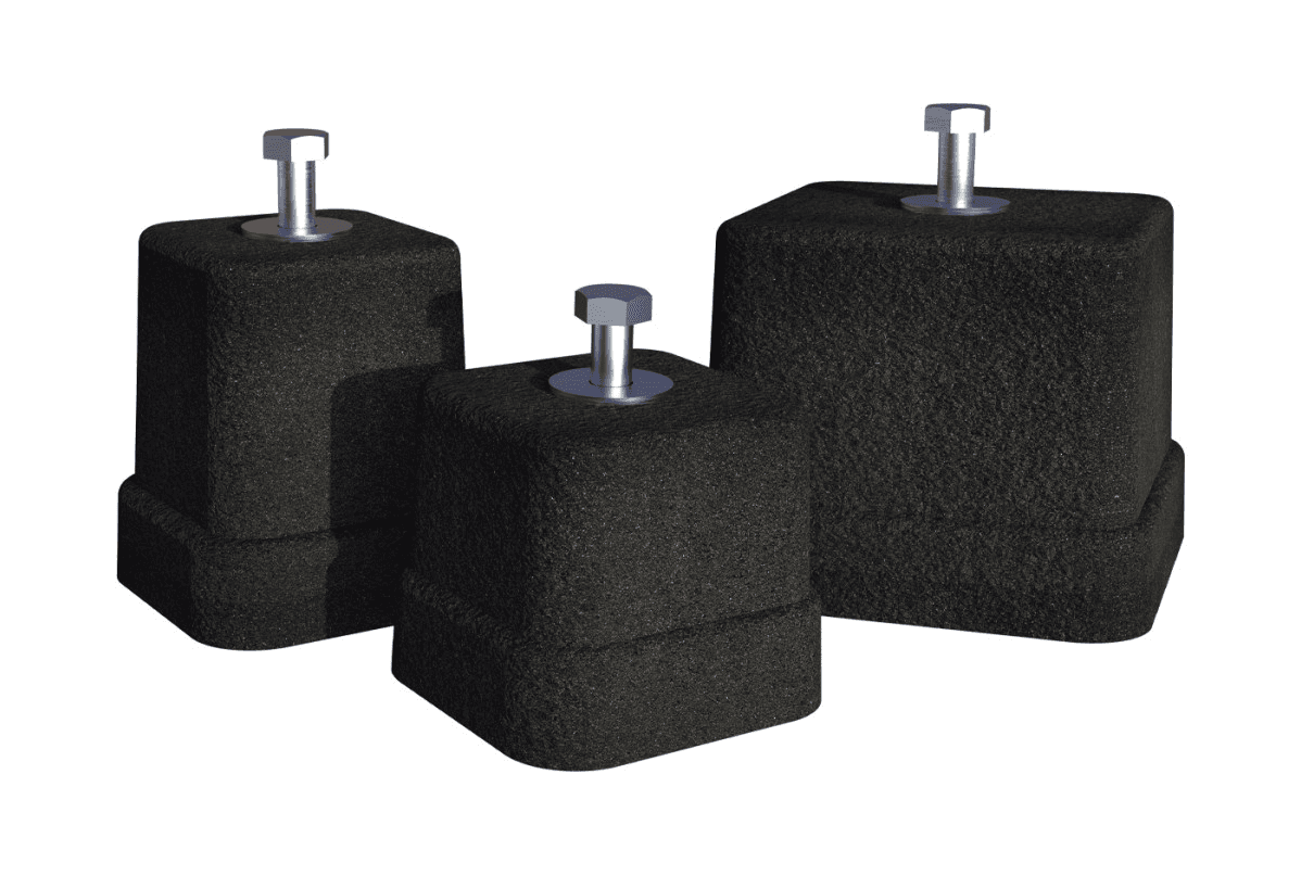 Suport de podea vulcanizat SPK 100 70X70X60mm 100Kg