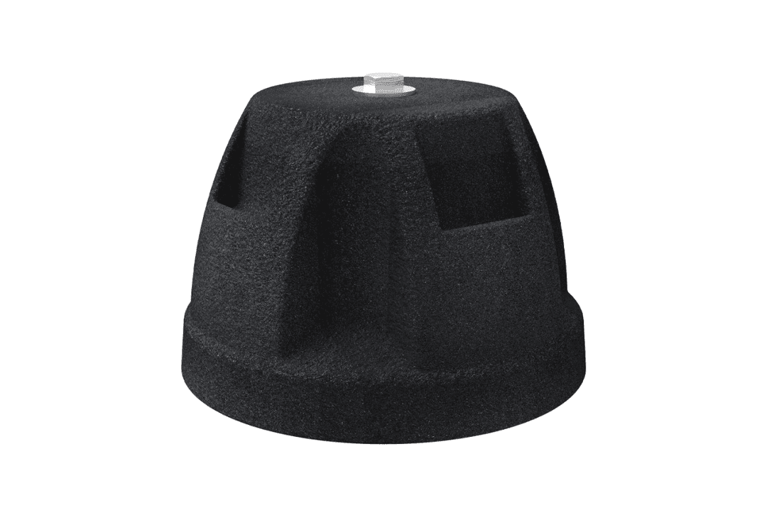 Suport de podea vulcanizat Zeus cu surub M8, 160h, max 500kg